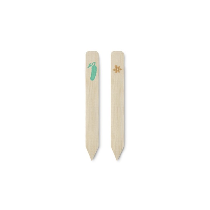 Etiquetas de bambu, ilustração de pepino (6uds)