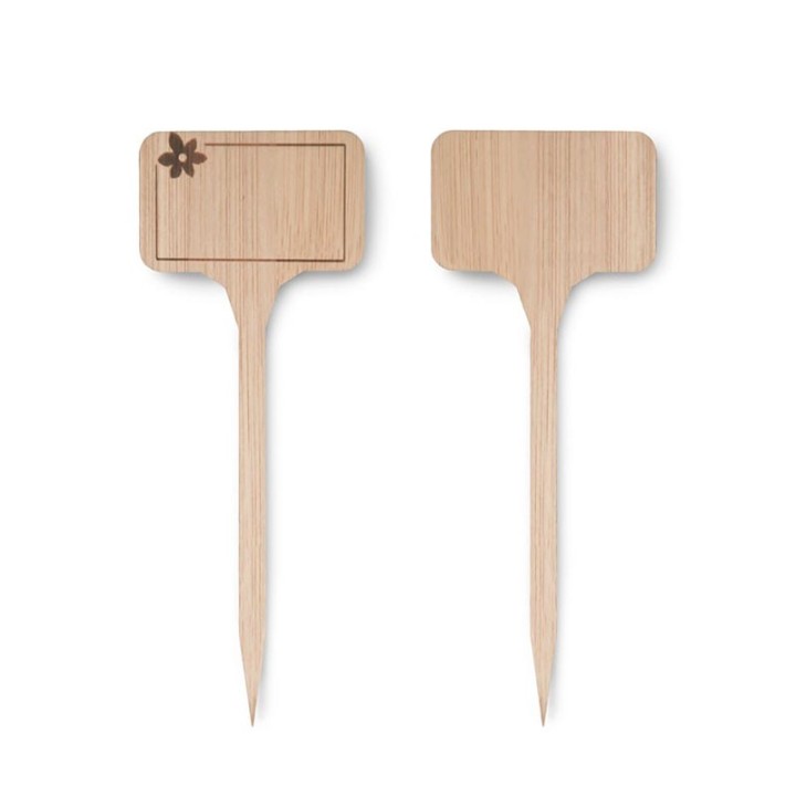 Etiquetas de bambu para plantas (6u)