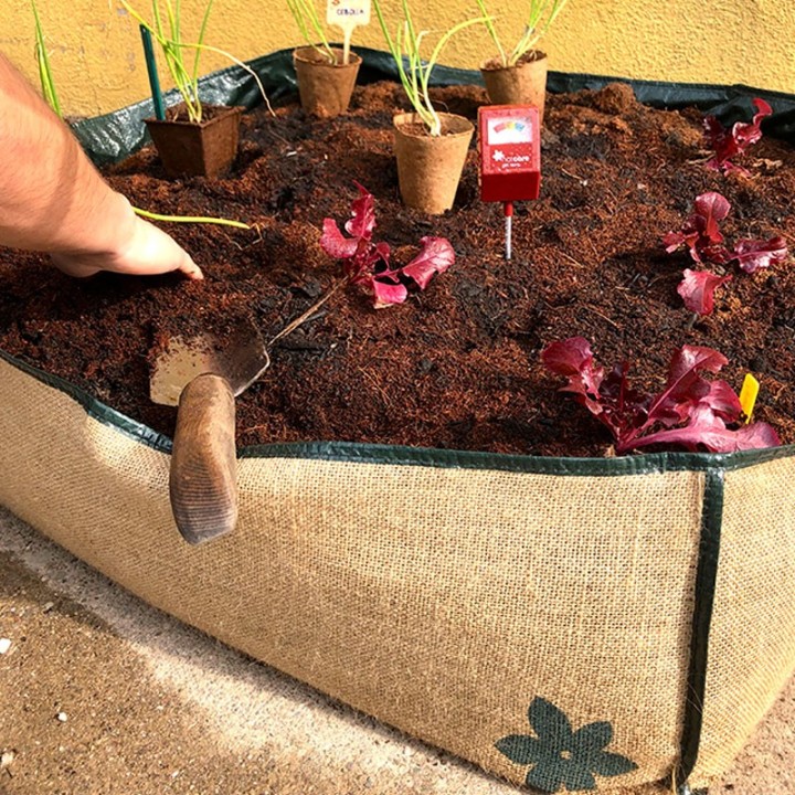 Cama de cultivo de juta 75x75x25 cm | EntreSementes