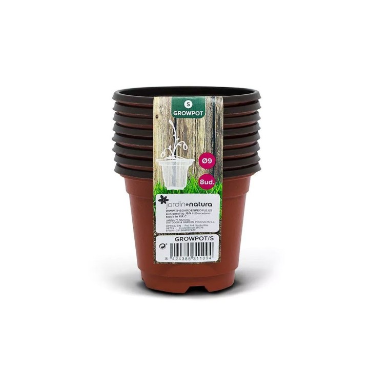 Vasos de cultivo Ø9cm (8 uds)