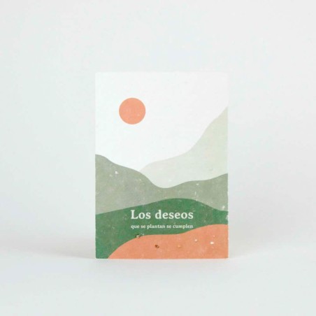 Cartão postal plantável - Los deseos que se plantan se cumplen