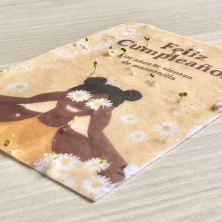 Cartão postal plantável - Los deseos que se plantan se cumplen