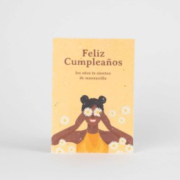 Cartão postal plantável - Feliz cumpleaños