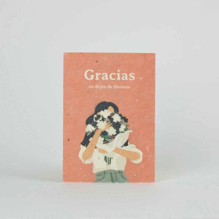 Cartão postal plantável - Gracias