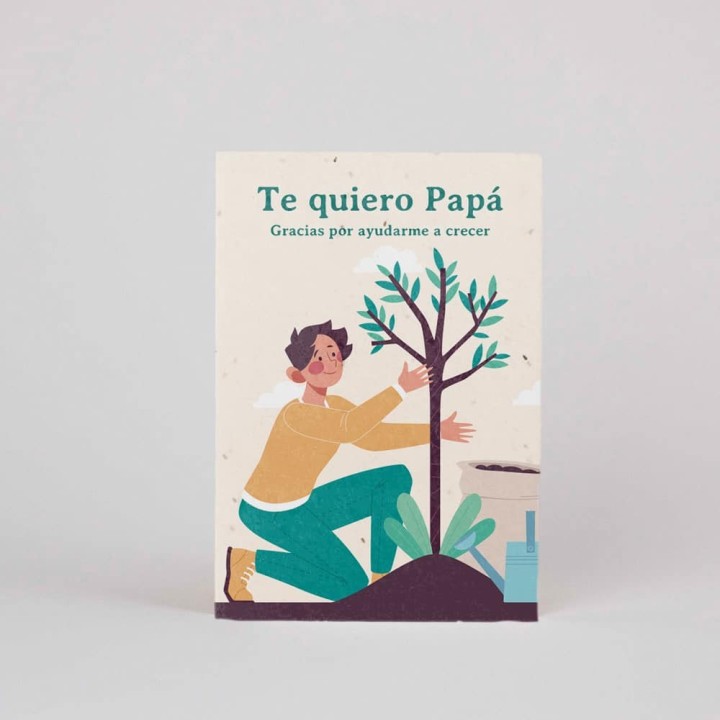 Cartão postal plantável - Te quiero papá