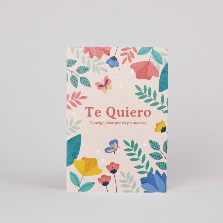 Cartão postal plantável - Te quiero