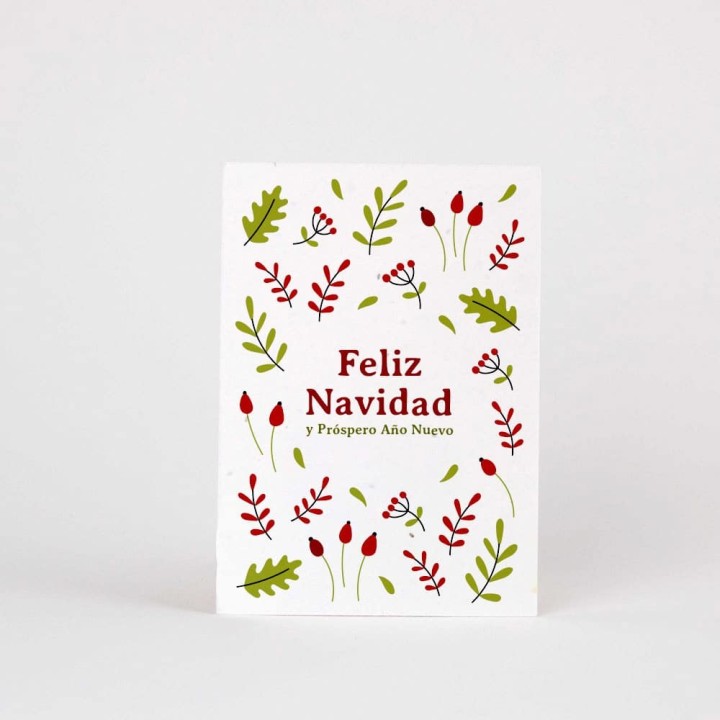 Cartão postal plantável - Feliz Navidad