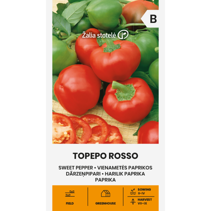 Pimento doce Topepo Rosso - Sementes