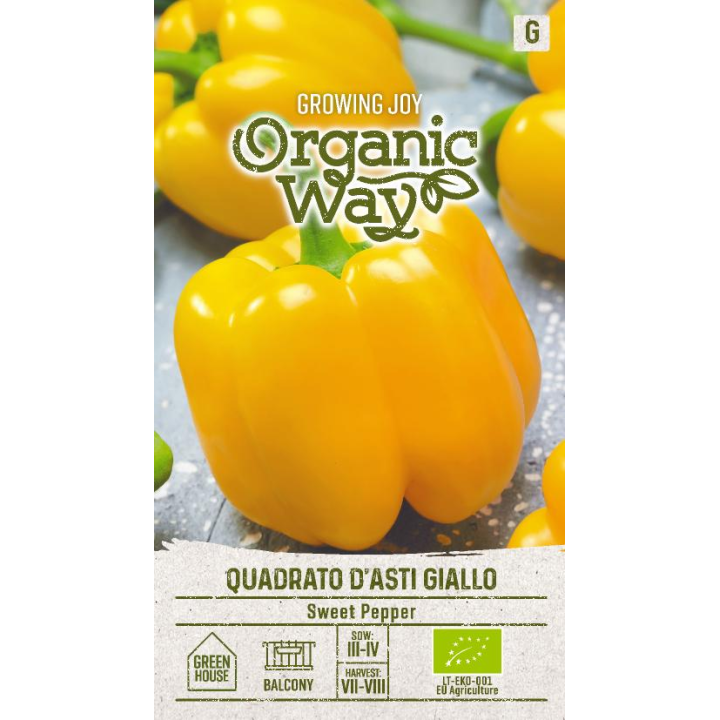 Pimento doce Quadrato d'Asti Giallo - Sementes