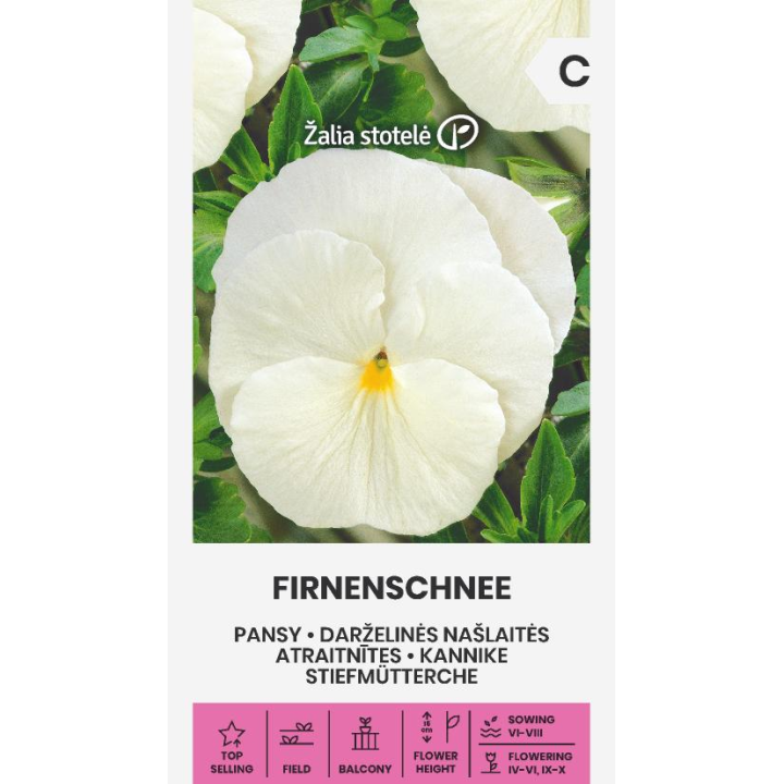 Amor-perfeito Firnenschnee - Sementes