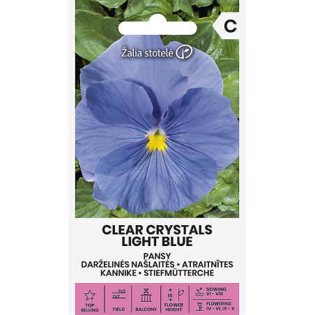 Amor-perfeito Clear Crystals Azul Claro - Sementes