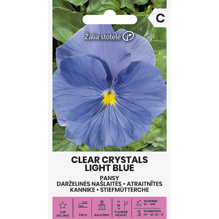 Amor-perfeito Clear Crystals Azul Claro - Sementes