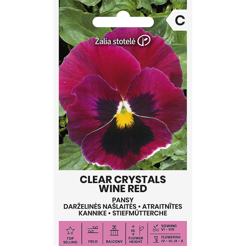 Amor-perfeito Clear Crystals Vinho - Sementes