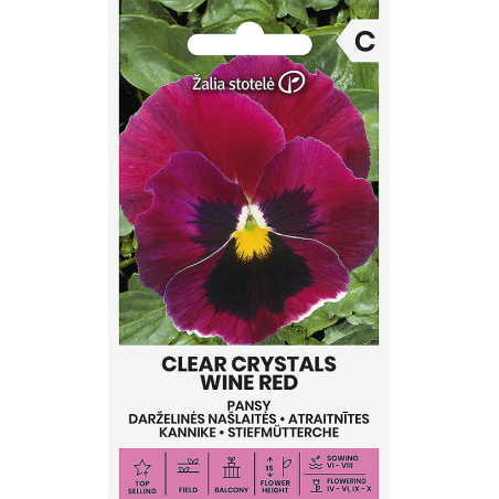 Amor-perfeito Clear Crystals Vinho - Sementes