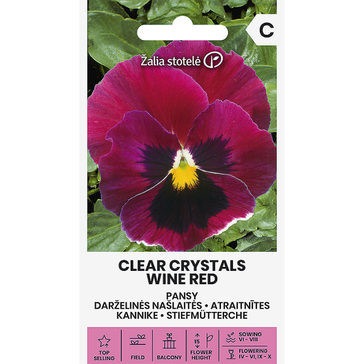 Amor-perfeito Clear Crystals Vinho - Sementes