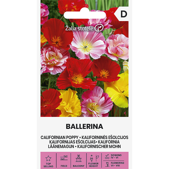Papoila-da-Califórnia Ballerina - Sementes