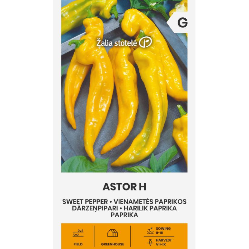 Pimento doce Astor H - Sementes
